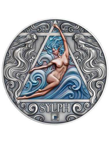 SILPH (Element Luft) Vier Elementare 2 Oz Silbermünze 2000 Francs Kamerun 2024 - Coins & More - Kamerun