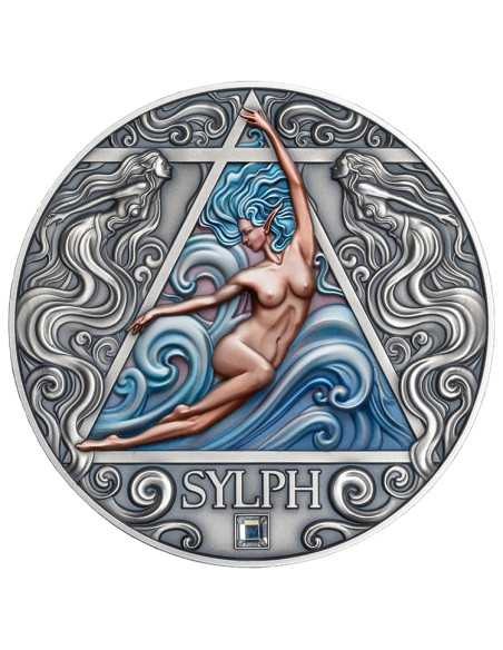 SILPH (Elemento Aria) Quattro Elementali Moneta d'Argento da 2 Oz 2000 Franchi Camerun 2024 - Coins & More - Camerun