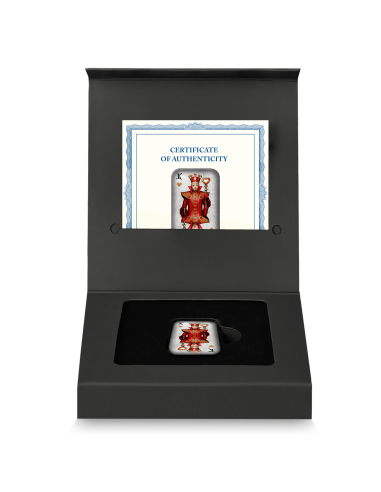 KING OF HEARTS Poker Karten Premium Cast Bar 2 Oz Silber - Coins & More - Silber