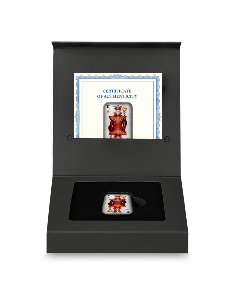 KING OF HEARTS Poker Cards Premium Cast Bar 2 Oz Silver - Coins & More - Plata