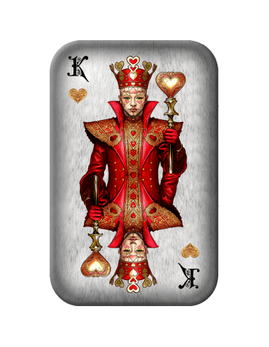 KING OF HEARTS Poker Karten Premium Cast Bar 2 Oz Silber - Coins & More - Silber