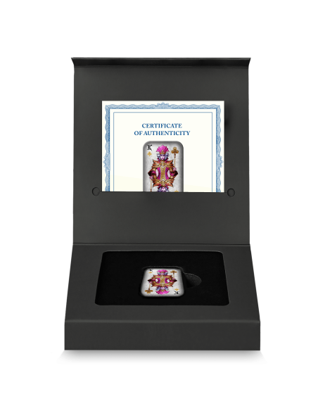 KING OF CLUBS Poker Cards Premium Cast Bar 2 Oz Silver - Coins & More - Silver