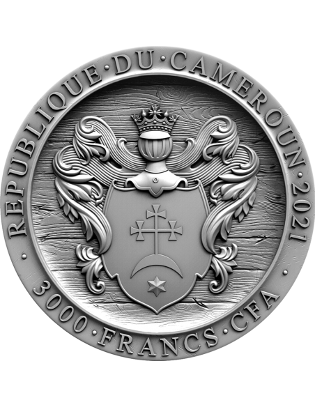 ZAPOROZHIAN COSSACK Legendary Warriors 3 Oz Silver Coin 3000 Francs Cameroon 2021 - Coins & More - Camerún