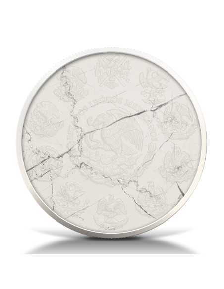 LIBERTAD Collezione Marmo Bianco 1 Oz Moneta d'Argento Messico 2024 - Coins & More - Messico