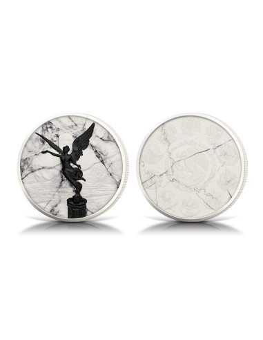 LIBERTAD Weißer Marmor Marmor Sammlung 1 Oz Silbermünze Mexiko 2024 - Coins & More - Mexiko