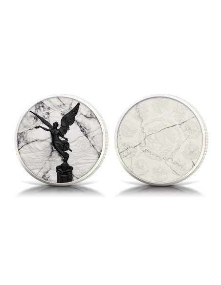 LIBERTAD Weißer Marmor Marmor Sammlung 1 Oz Silbermünze Mexiko 2024 - Coins & More - Mexiko
