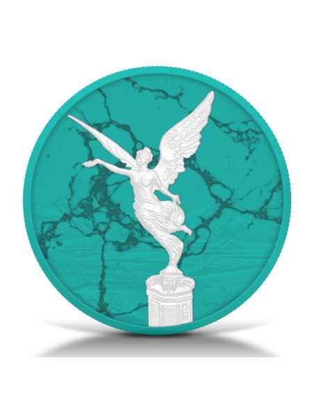 LIBERTAD Colección Mármol Turquesa 1 Oz Moneda de Plata México 2024 - Coins & More - Mexico