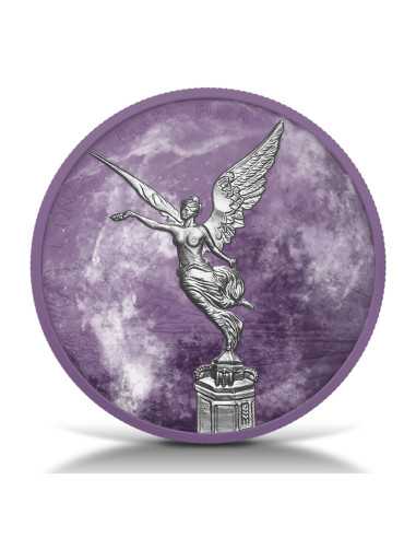 LIBERTAD Collezione Marmo Viola 1 Oz Moneta d'Argento Messico 2024 - Coins & More - Messico