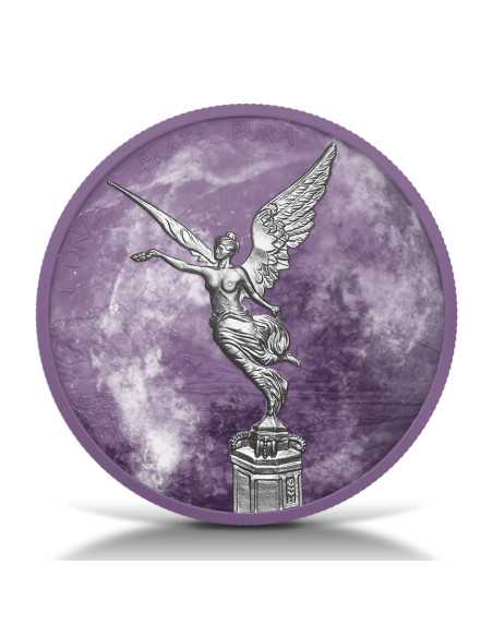 LIBERTAD Collezione Marmo Viola 1 Oz Moneta d'Argento Messico 2024 - Coins & More - Messico