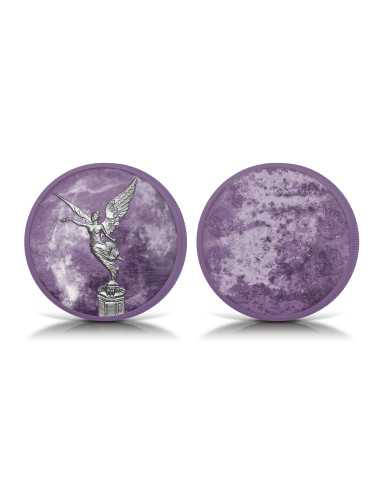 LIBERTAD Colección Mármol Morado 1 Oz Moneda de Plata México 2024 - Coins & More - Mexico