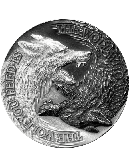 TWO WOLVES Wolf 1 Oz Silver Coin 2$ Niue 2021 - Coins & More - Niue