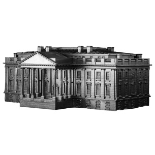 DAS WEISSE HAUS 10 Oz 3D Silbermünze 3000 Francs Kamerun 2025 - Coins & More - Kamerun 2