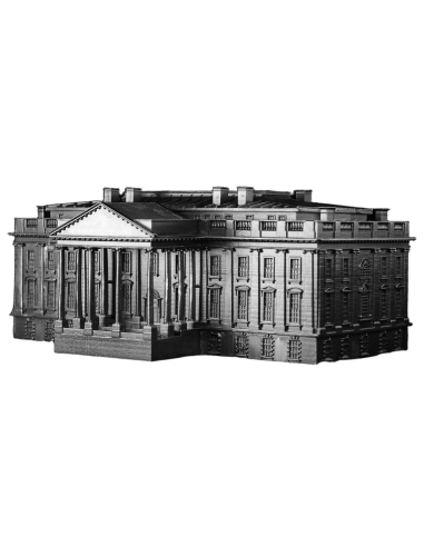 THE WHITE HOUSE 10 Oz 3D Silver Coin 3000 Francs Cameroon 2025 - Coins & More - Cameroun