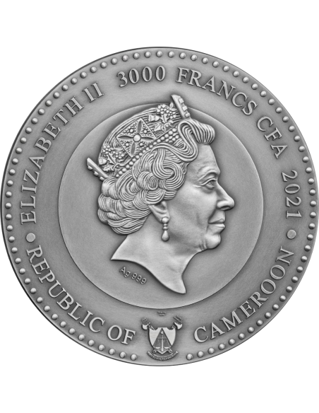 VENUS Planets and Gods 3 Oz Silver Coin 3000 Francs Cameroon 2021 - Coins & More - Camerún