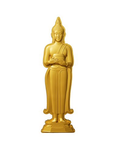 MERCREDI BUDDHA RECEIVING 7 Days Buddha Series 1 Oz Silver Coin 5000 Francs Chad 2024 - Coins & More - Tchad