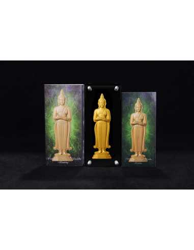 MITTWOCH BUDDHA EMPFANG 7 Tage Buddha Serie 1 Oz Silbermünze 5000 Francs Chad 2024 - Coins & More - Tschad