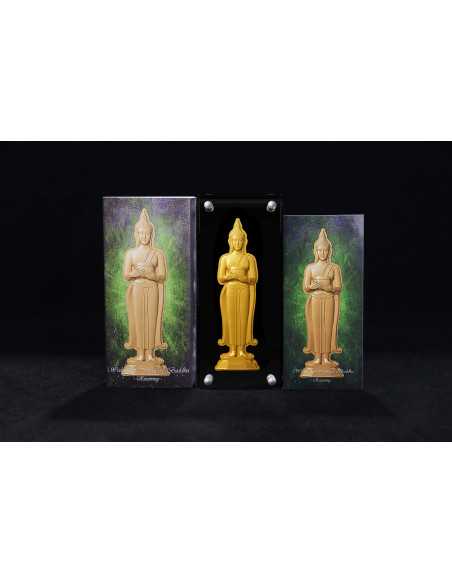 MERCREDI BUDDHA RECEIVING 7 Days Buddha Series 1 Oz Silver Coin 5000 Francs Chad 2024 - Coins & More - Tchad
