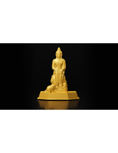 Mercredi soir Bouddha le bienheureux 7 jours Série Bouddha 1 Oz Pièce d'argent 5000 Francs Tchad 2024 - Coins & More - Tchad
