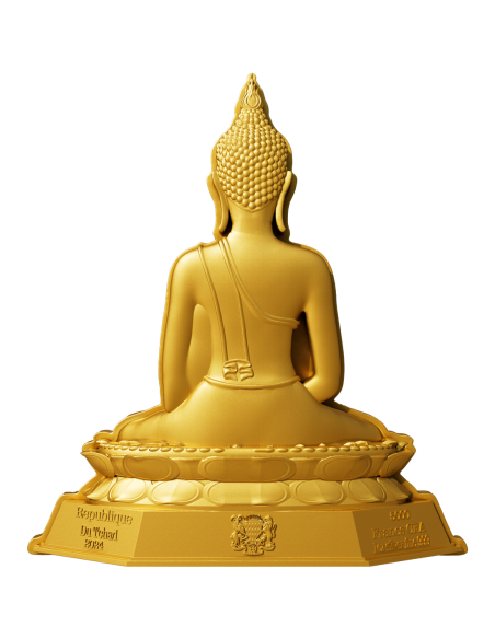 JEUDI BUDDHA MEDITATION 7 jours Série Bouddha 1 Oz Pièce en argent 5000 Francs Tchad 2024 - Coins & More - Tchad