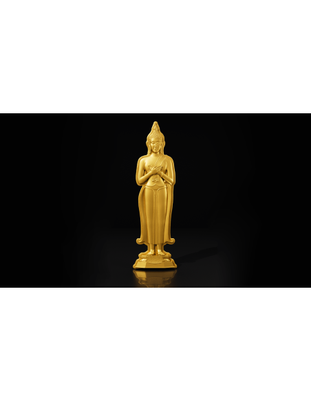 FRIDAY BUDDHA CONTEMPLATION 7 Tage Buddha Serie 1 Oz Silbermünze 5000 Francs Chad 2024 - Coins & More - Tschad