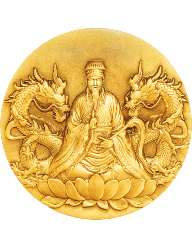 GRAND MASTER LEE CHUN FENG Moneta d'oro dorata da 1 Oz d'argento da 1000 Franchi Camerun 2025 - Coins & More - Camerun