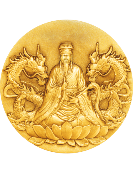 GRAND MASTER LEE CHUN FENG Moneta d'oro dorata da 1 Oz d'argento da 1000 Franchi Camerun 2025 - Coins & More - Camerun