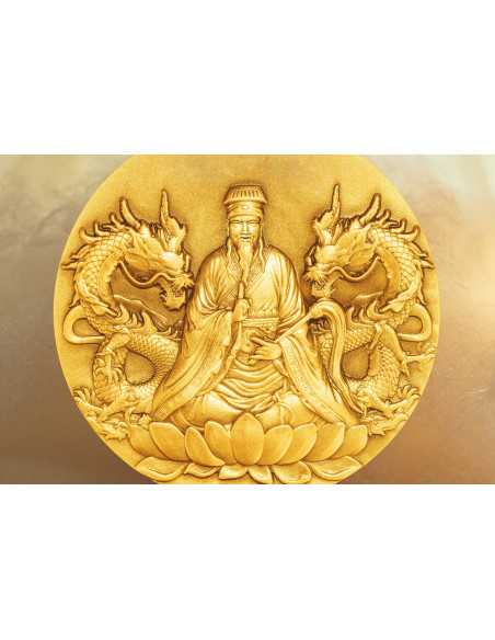 GRAND MASTER LEE CHUN FENG Moneta d'oro dorata da 1 Oz d'argento da 1000 Franchi Camerun 2025 - Coins & More - Camerun