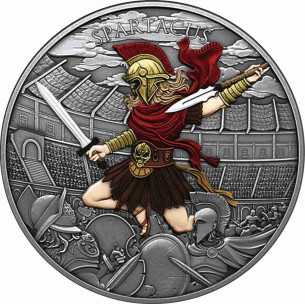 SPARTACUS Legendary Warriors 1 Oz Medalla de Plata 2025 - Coins & More - Plata