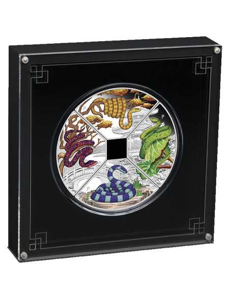 AÑO DE LA SERPIENTE Cuadrante Set 4 x 1 Oz Silver Coins 1$ Tuvalu 2025 - Coins & More - Niue
