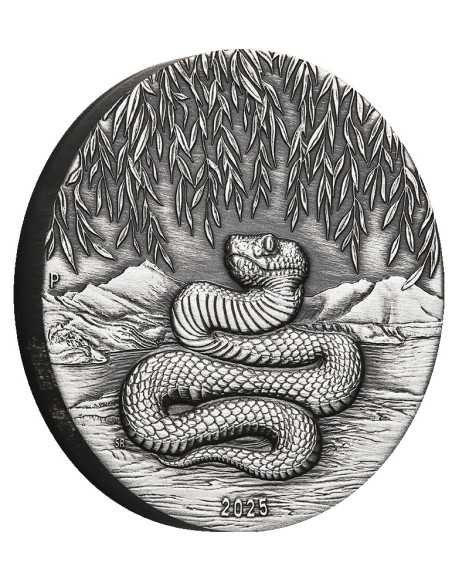 AÑO DE LA SERPIENTE 2 Oz Moneda de Plata 2$ Australia 2025 - Coins & More - Australia