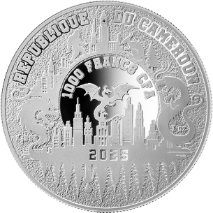 EVIL CLOWN Légendes Urbaines Pièce 1 Oz Argent 1000 Francs Cameroun 2025 - Coins & More - Cameroun 2