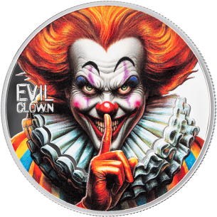 EVIL CLOWN Leyendas Urbanas Moneda de Plata de 1 Oz 1000 Francos Camerún 2025 - Coins & More - Camerún