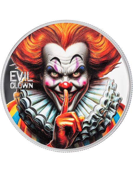 EVIL CLOWN Leggende Urbane Moneta d'Argento da 1 Oz 1000 Franchi Camerun 2025 - Coins & More - Camerun