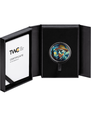 VINCENT VAN GOGH Strangers Among Us 1 Oz Moneda de Plata 1000 Francos Camerún 2025 - Coins & More - Camerún