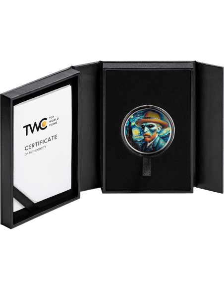 VINCENT VAN GOGH Strangers Among Us 1 Oz Moneda de Plata 1000 Francos Camerún 2025 - Coins & More - Camerún