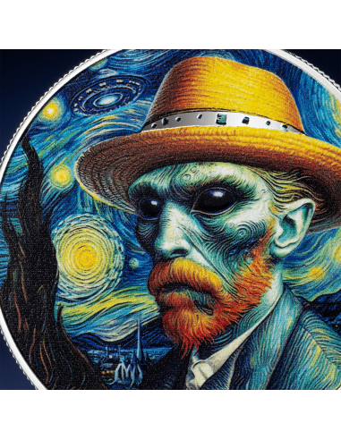 VINCENT VAN GOGH Strangers Among Us 1 Oz Silbermünze 1000 Francs Kamerun 2025 - Coins & More - Kamerun