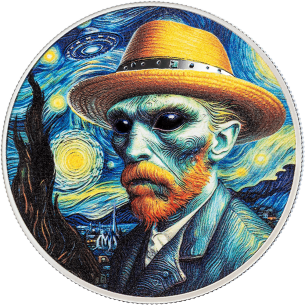 VINCENT VAN GOGH Strangers Among Us Moneta d'Argento da 1 Oz 1000 Franchi Camerun 2025 - Coins & More - Camerun