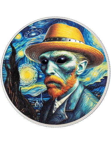 VINCENT VAN GOGH Strangers Among Us 1 Oz Silbermünze 1000 Francs Kamerun 2025 - Coins & More - Kamerun