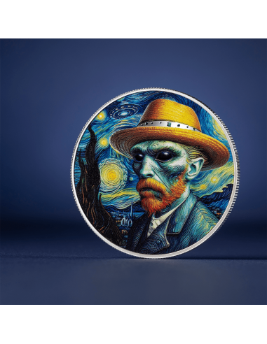VINCENT VAN GOGH Strangers Among Us 1 Oz Moneda de Plata 1000 Francos Camerún 2025 - Coins & More - Camerún
