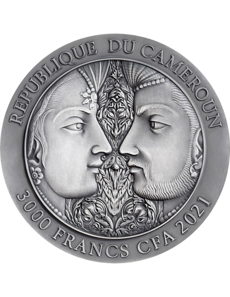 KAMA SUTRA III Moments of Love 3 Oz Silver Coin 3000 Francs Cameroon 2021 - Coins & More - Cameroun