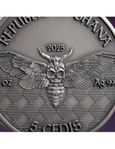 Moneta d'argento da 1 Oz 5 Cedis Ghana 2025 - Coins & More - Ghana