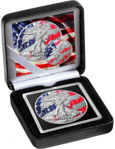 THREE PRECIOUS STONES US FLAG 1 Oz Silbermünze 1$ USA 2025 - Coins & More - Usa