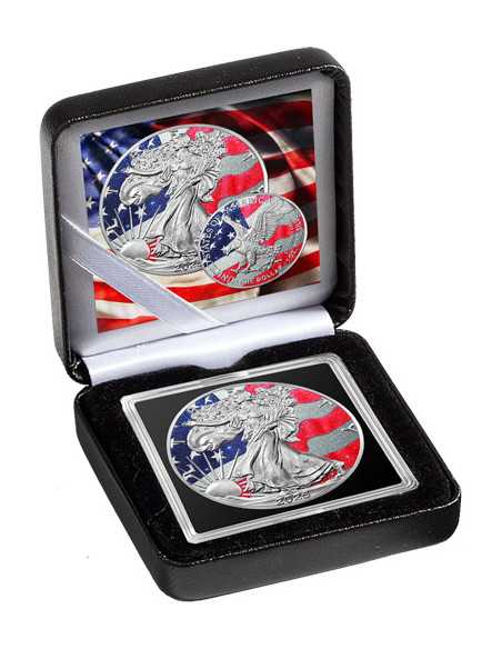 THREE PRECIOUS STONES US FLAG 1 Oz Silbermünze 1$ USA 2025 - Coins & More - Usa