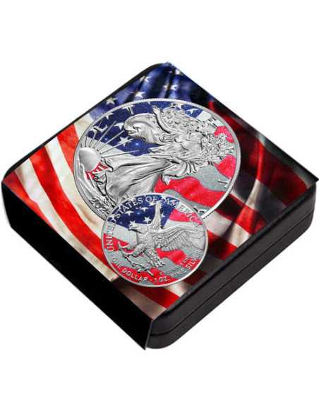 THREE PRECIOUS STONES US FLAG 1 Oz Silbermünze 1$ USA 2025 - Coins & More - Usa