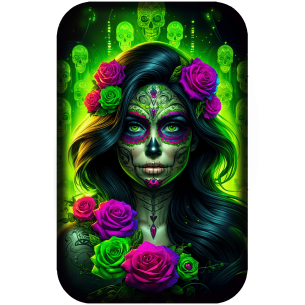 RADIOACTIVE CATRINA Dia De Los Muertos Premium Cast Bar 2 Oz Silber - Coins & More - Silber