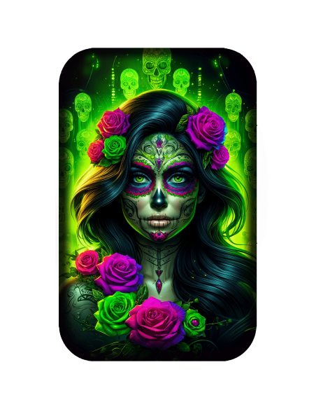 RADIOACTIVE CATRINA Dia De Los Muertos Premium Cast Bar 2 Oz Argento - Coins & More - Argento