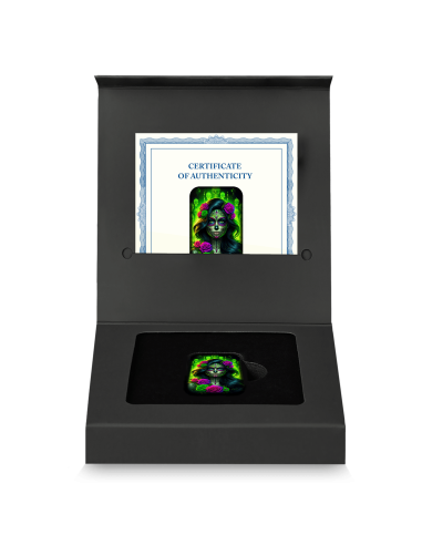 RADIOACTIVE CATRINA Dia De Los Muertos Premium Cast Bar 2 Oz Silber - Coins & More - Silber