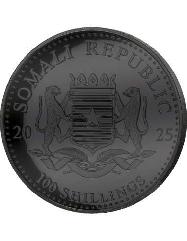ELEPHANT African Wildlife Golden Enigma 1 Oz Argent & Or 100 Shillings Somalie 2025 - Coins & More - Afrique