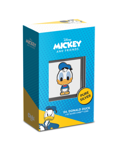 DONALD DUCK - Disney Mickey and Friends Series Chibi 1 Oz Silver Coin 2$ Niue 2021 - Coins & More - Niue