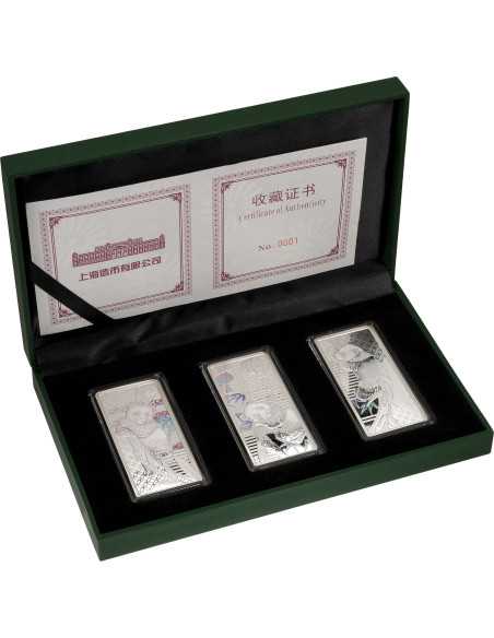 PANDA Set 3x20g Barre d'argento Shanghai Mint 2025 - Coins & More - Cina
